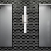 Quoizel Gemini 23in LED Vanity Light | Modern Polished Chrome and Opal Etched Glass | Bathroom Vanity & Powder Room | Model PCGI8523C