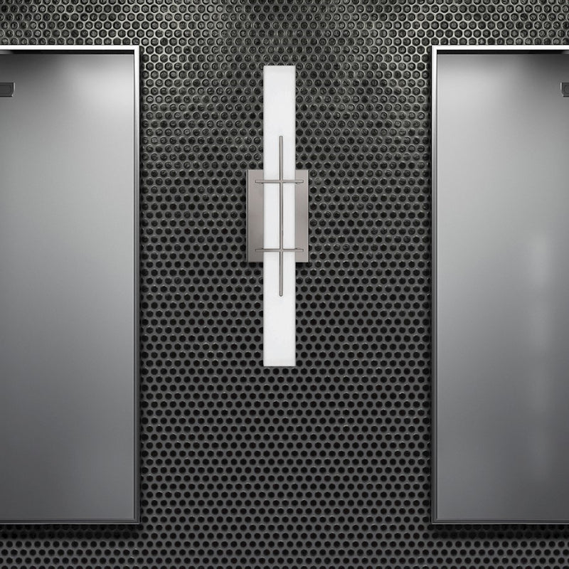 Quoizel Gemini 23in LED Vanity Light | Modern Polished Chrome and Opal Etched Glass | Bathroom Vanity & Powder Room | Model PCGI8523C