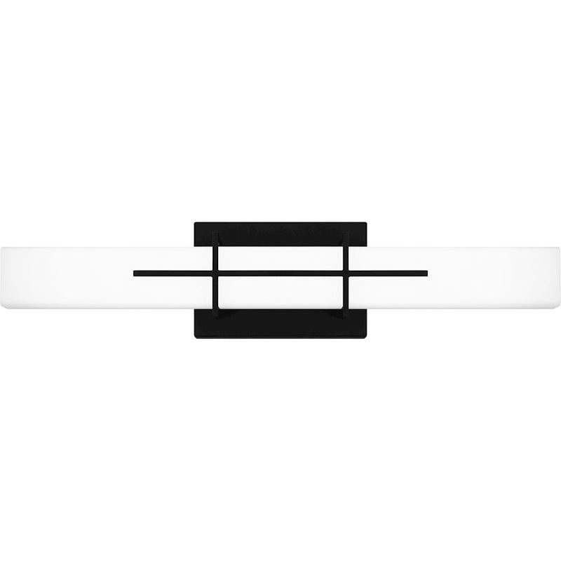 Quoizel Giselle Bath Light, Matte Black/Opal Etched