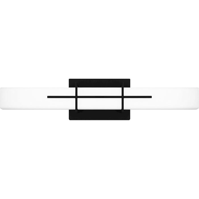 Quoizel Giselle Bath Light, Matte Black/Opal Etched
