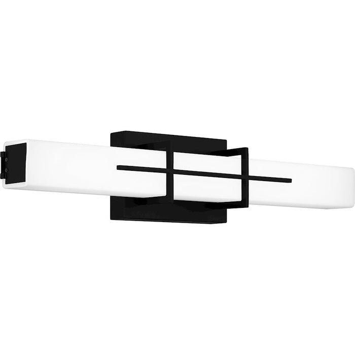 Quoizel Giselle Bath Light, Matte Black/Opal Etched