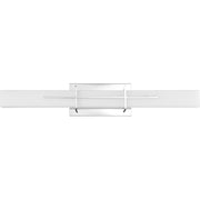 Quoizel Gemini 28in 1-Light Vanity Light | Modern Polished Chrome and Opal Etched Glass | Bathroom Vanity | 28.25 x 4.25 x 4.75 in | Model PCGI8528C