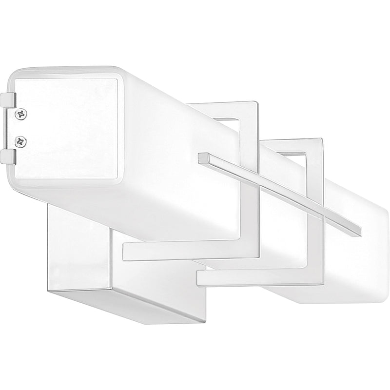 Quoizel Gemini 28in 1-Light Vanity Light | Modern Polished Chrome and Opal Etched Glass | Bathroom Vanity | 28.25 x 4.25 x 4.75 in | Model PCGI8528C