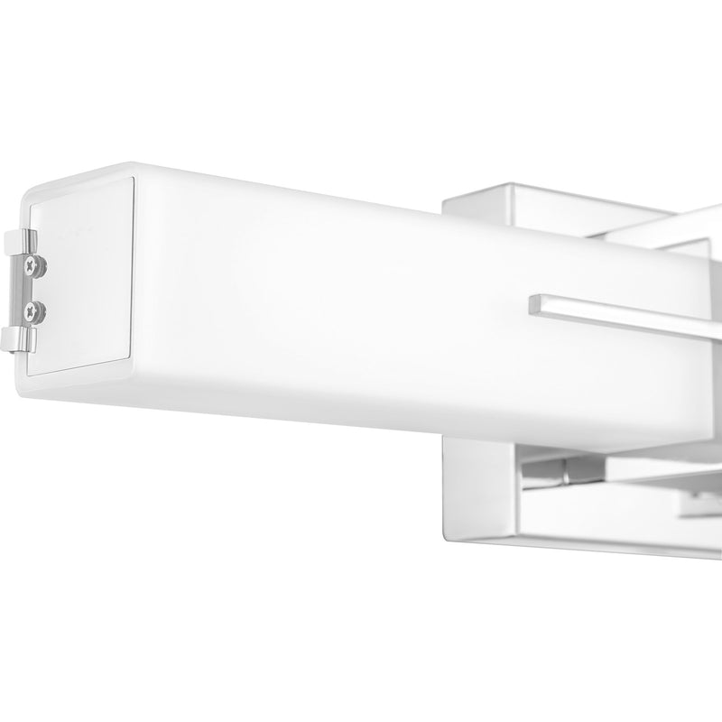 Quoizel Gemini 28in 1-Light Vanity Light | Modern Polished Chrome and Opal Etched Glass | Bathroom Vanity | 28.25 x 4.25 x 4.75 in | Model PCGI8528C
