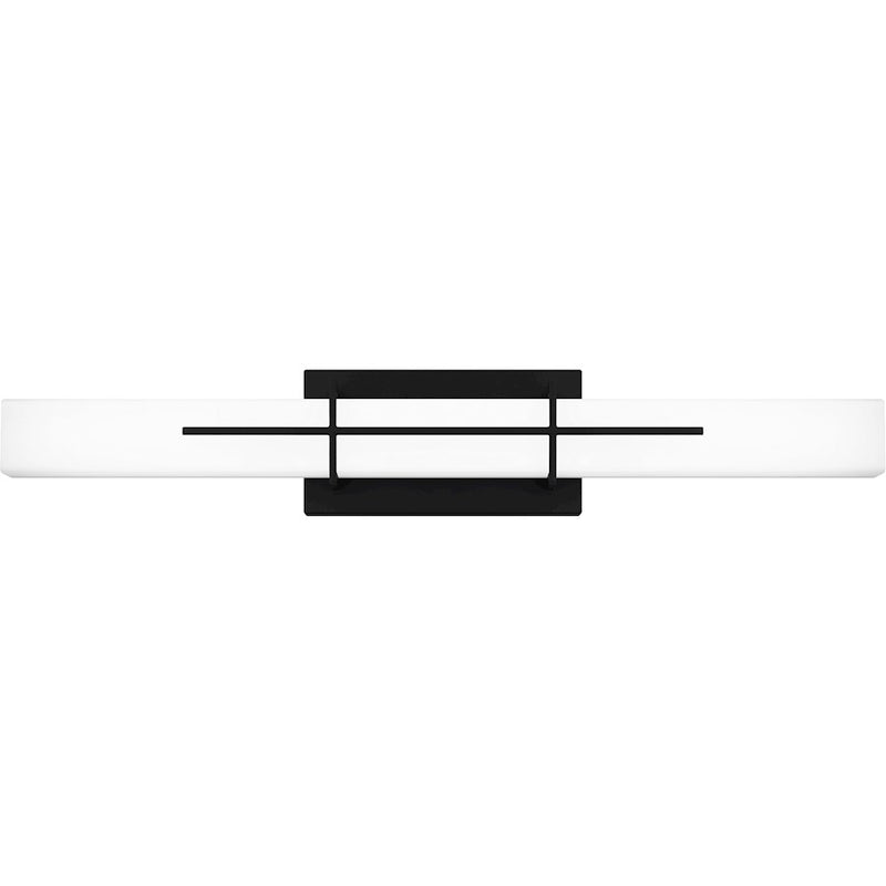 Quoizel Giselle Bath Light, Matte Black/Opal Etched