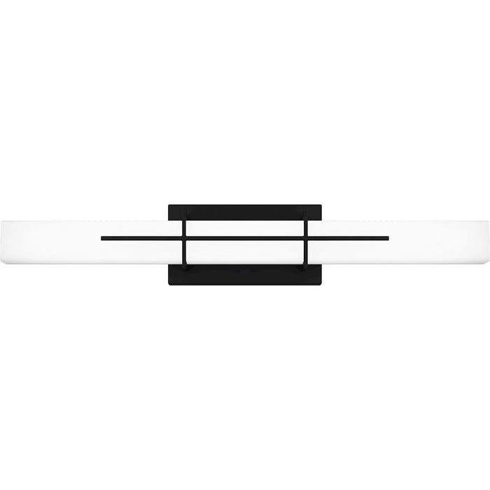 Quoizel Giselle Bath Light, Matte Black/Opal Etched