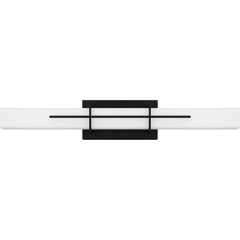 Quoizel Giselle Bath Light, Matte Black/Opal Etched