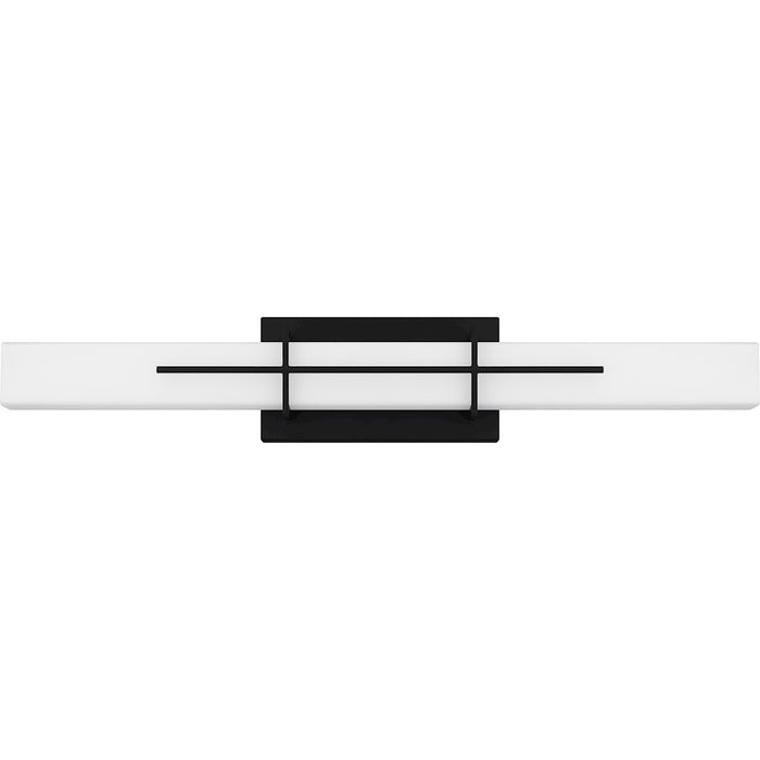 Quoizel Giselle Bath Light, Matte Black/Opal Etched
