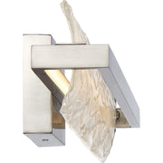 Quoizel Glacial 22in 1-Light Vanity Light | Modern Brushed Nickel and Clear Textured Glass | Bathroom Vanity | 22 x 4.75 x 5 in | Model PCGL8522BN