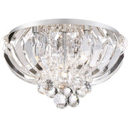 Quoizel Platinum Glisten 5 Light Flush Mount, Polished Chrome