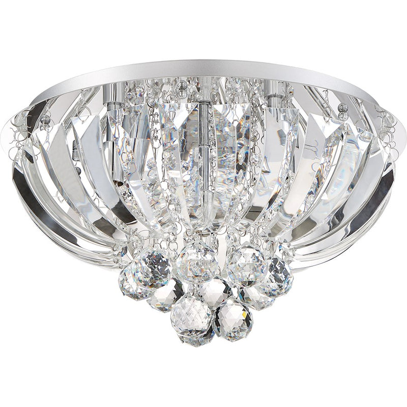 Quoizel Platinum Glisten 5 Light Flush Mount, Polished Chrome