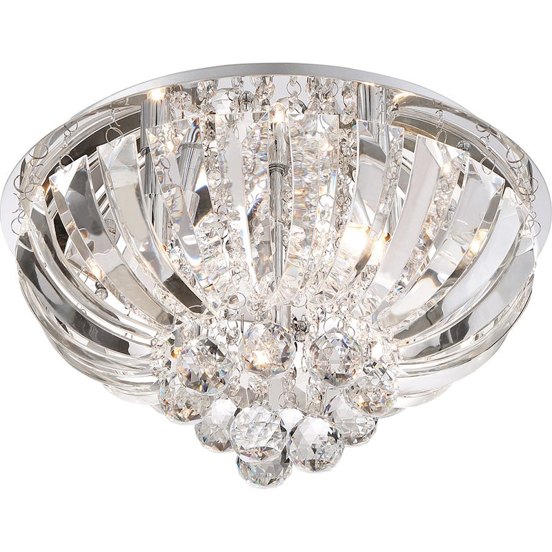 Quoizel Platinum Glisten 5 Light Flush Mount, Polished Chrome