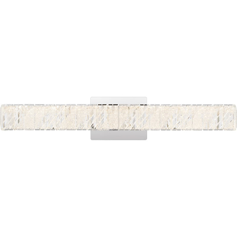 Quoizel Garcelle 27" Bath Light, Polished Chrome/Clear