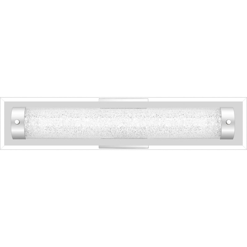 Quoizel Glitz 22in LED Bath Light | Polished Chrome and Clear Crystal Glass | Bathroom Vanity | 21.75 x 3.25 x 4.75 in | Model PCGZ8522C