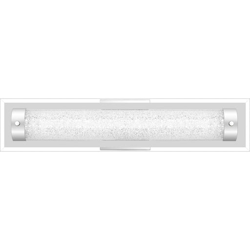 Quoizel Glitz 22in LED Bath Light | Polished Chrome and Clear Crystal Glass | Bathroom Vanity | 21.75 x 3.25 x 4.75 in | Model PCGZ8522C