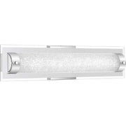 Quoizel Glitz 22in LED Bath Light | Polished Chrome and Clear Crystal Glass | Bathroom Vanity | 21.75 x 3.25 x 4.75 in | Model PCGZ8522C