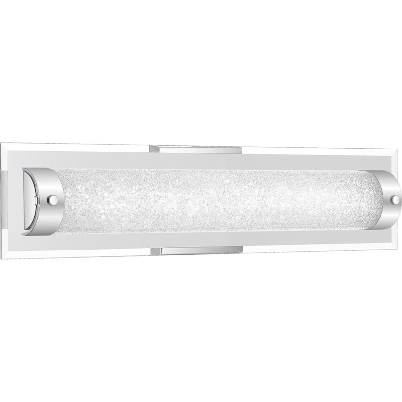 Quoizel Glitz 22in LED Bath Light | Polished Chrome and Clear Crystal Glass | Bathroom Vanity | 21.75 x 3.25 x 4.75 in | Model PCGZ8522C