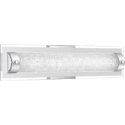 Quoizel Glitz 22in LED Bath Light | Polished Chrome and Clear Crystal Glass | Bathroom Vanity | 21.75 x 3.25 x 4.75 in | Model PCGZ8522C