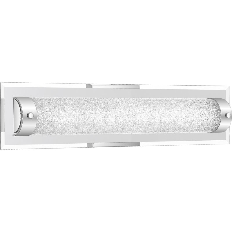 Quoizel Glitz 22in LED Bath Light | Polished Chrome and Clear Crystal Glass | Bathroom Vanity | 21.75 x 3.25 x 4.75 in | Model PCGZ8522C