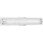 Quoizel Glitz 32in LED Bath Light | Polished Chrome and Clear Crystal Glass | Bathroom Vanity | 31.75 x 3.25 x 4.75 in | Model PCGZ8532C