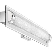 Quoizel Glitz 32in LED Bath Light | Polished Chrome and Clear Crystal Glass | Bathroom Vanity | 31.75 x 3.25 x 4.75 in | Model PCGZ8532C