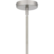 Quoizel Haynes 5in 1-Light Mini Pendant | Modern Brushed Nickel and Clear Glass | Kitchen Island & Dining Room | 5 x 5 x 11.75 in | Model PCHAY1505BN