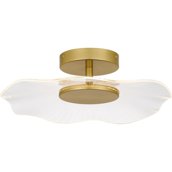 Quoizel Ibis Integrated LED Semi-Flush Mount, Gold/Clear Acrylic - PCIB1718BRG