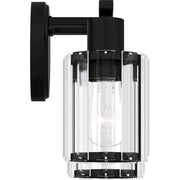 Quoizel Isla 12.5in 2-Light Vanity Light | Modern Matte Black and Clear Crystal Glass | Bathroom Vanity | 12.5 x 5.5 x 8 in | Model PCILA8612MBK
