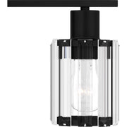 Quoizel Isla 3 Light Bath Light, Black/Clear Beveled Crystal