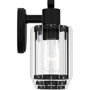 Quoizel Isla 3 Light Bath Light, Black/Clear Beveled Crystal