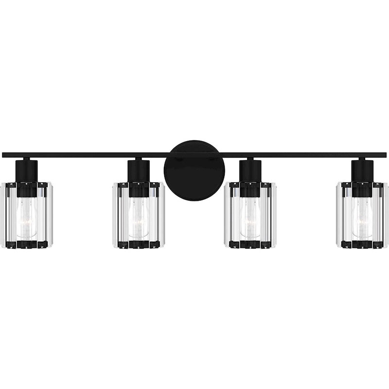 Quoizel Isla 4 Light Bath Light, Clear Beveled Crystal