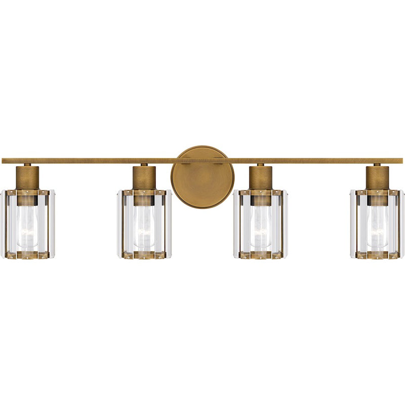 Quoizel Isla 4 Light Bath Light, Clear Beveled Crystal
