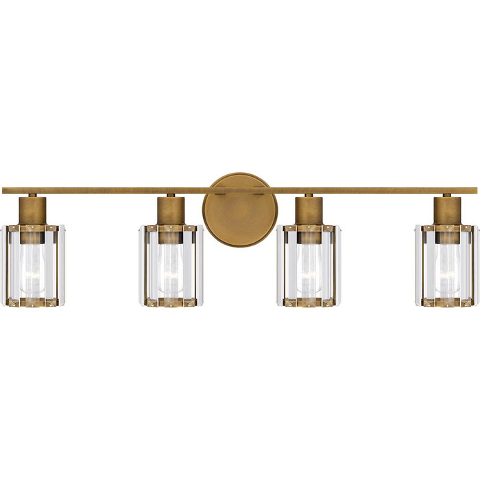 Quoizel Isla 4 Light Bath Light, Clear Beveled Crystal
