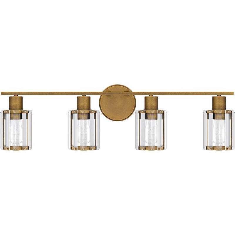 Quoizel Isla 4 Light Bath Light, Clear Beveled Crystal
