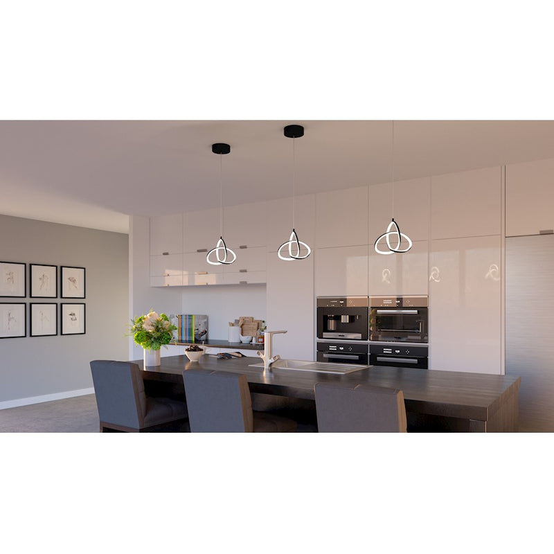 Quoizel Illoria LED Mini Pendant, Matte Black