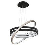 Quoizel Isabelle 24in LED Pendant | Modern Matte Black Steel | Kitchen Island & Dining Room | 24 x 24 x 3.5 in | Model PCISB2824MBK