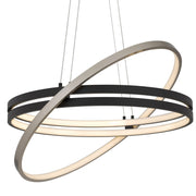 Quoizel Isabelle 32.5in LED Pendant | Modern Matte Black Steel | Kitchen Island & Dining Room | 32.5 x 32.5 x 3.5 in | Model PCISB2832MBK