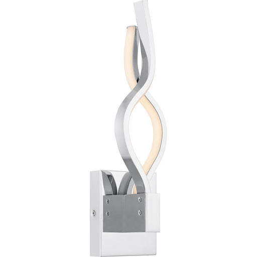 Quoizel Isadora 16in 1-Light Wall Sconce | Contemporary Polished Chrome Steel | Hallway & Bathroom | 4.5 x 3.5 x 15.75 in | Model PCISD8704C