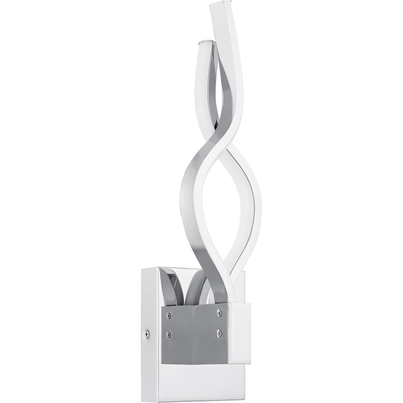 Quoizel Isadora 16in 1-Light Wall Sconce | Contemporary Polished Chrome Steel | Hallway & Bathroom | 4.5 x 3.5 x 15.75 in | Model PCISD8704C