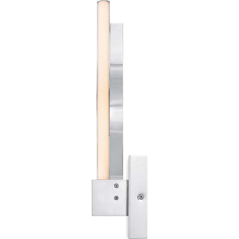 Quoizel Isadora 16in 1-Light Wall Sconce | Contemporary Polished Chrome Steel | Hallway & Bathroom | 4.5 x 3.5 x 15.75 in | Model PCISD8704C