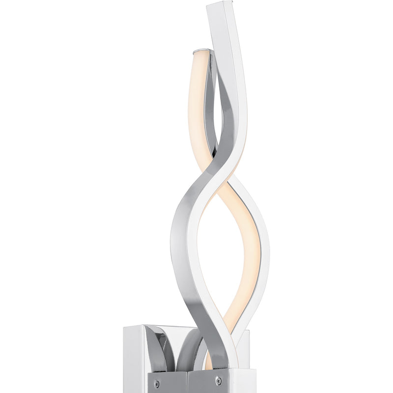 Quoizel Isadora 16in 1-Light Wall Sconce | Contemporary Polished Chrome Steel | Hallway & Bathroom | 4.5 x 3.5 x 15.75 in | Model PCISD8704C