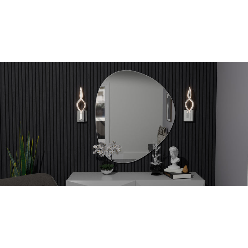 Quoizel Isadora 16in 1-Light Wall Sconce | Contemporary Polished Chrome Steel | Hallway & Bathroom | 4.5 x 3.5 x 15.75 in | Model PCISD8704C