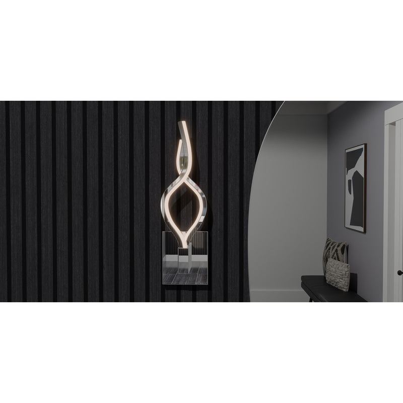 Quoizel Isadora 16in 1-Light Wall Sconce | Contemporary Polished Chrome Steel | Hallway & Bathroom | 4.5 x 3.5 x 15.75 in | Model PCISD8704C