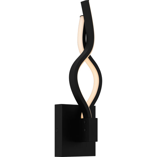 Quoizel Isadora 16in 1-Light Wall Sconce | Contemporary Matte Black Steel | Hallway & Bathroom | 4.5 x 3.5 x 15.75 in | Model PCISD8704MBK