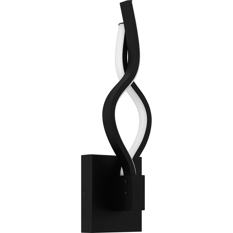 Quoizel Isadora 16in 1-Light Wall Sconce | Contemporary Matte Black Steel | Hallway & Bathroom | 4.5 x 3.5 x 15.75 in | Model PCISD8704MBK