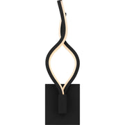 Quoizel Isadora 16in 1-Light Wall Sconce | Contemporary Matte Black Steel | Hallway & Bathroom | 4.5 x 3.5 x 15.75 in | Model PCISD8704MBK