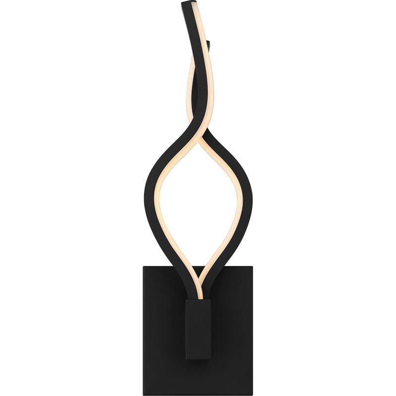 Quoizel Isadora 16in 1-Light Wall Sconce | Contemporary Matte Black Steel | Hallway & Bathroom | 4.5 x 3.5 x 15.75 in | Model PCISD8704MBK