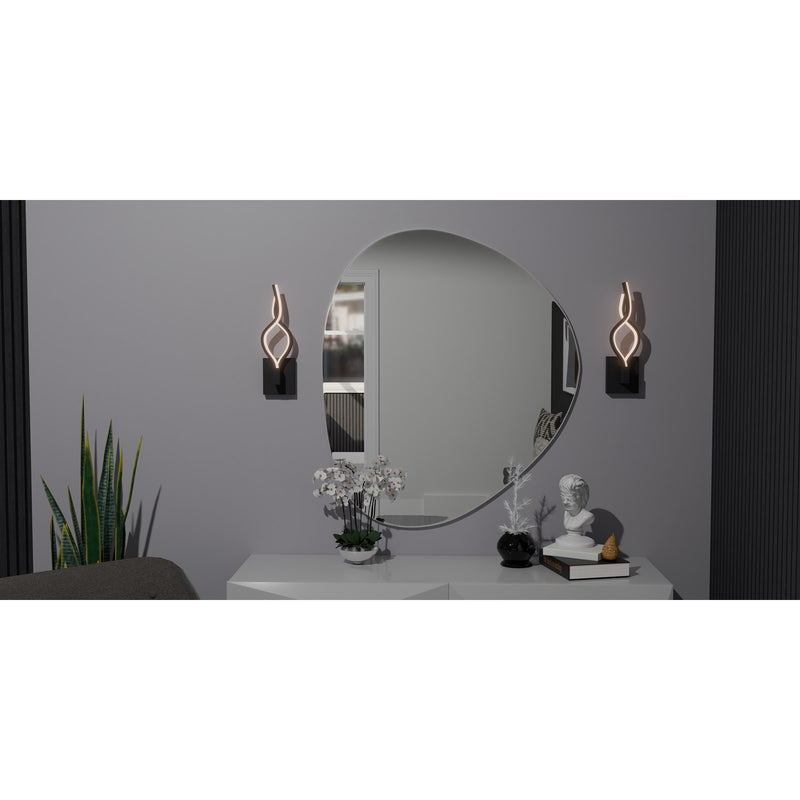 Quoizel Isadora 16in 1-Light Wall Sconce | Contemporary Matte Black Steel | Hallway & Bathroom | 4.5 x 3.5 x 15.75 in | Model PCISD8704MBK