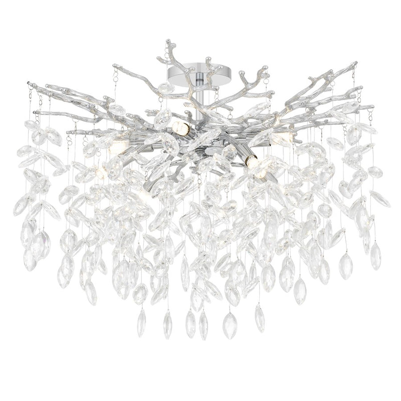 Quoizel Isobel 8-Lt Chrome Semi-Flush Mount, Chrome - PCISO1726C