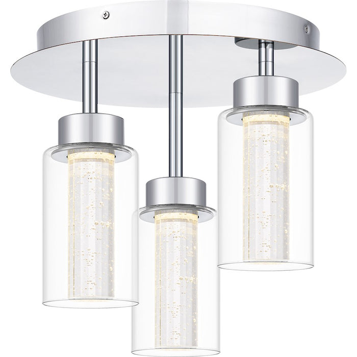 Quoizel Jade LED Flush Mount, Polished Chrome/Clear